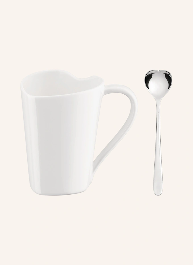 ALESSI ALESSI 2-tlg. Set: Henkelbecher TO und Teelöffel BIG LOVE