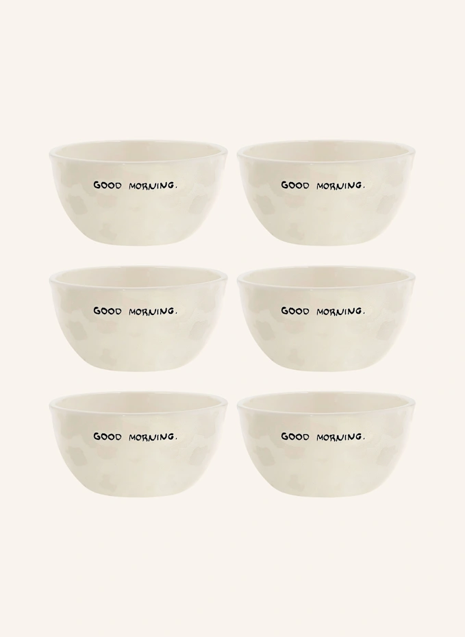 ANNA + NINA ANNA + NINA 6er-Set Schalen GOOD MORNINGDurchmesser: 14 Cm