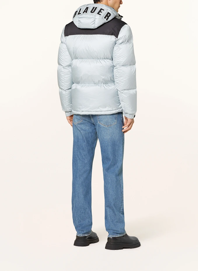 Blauer Blauer Daunenjacke