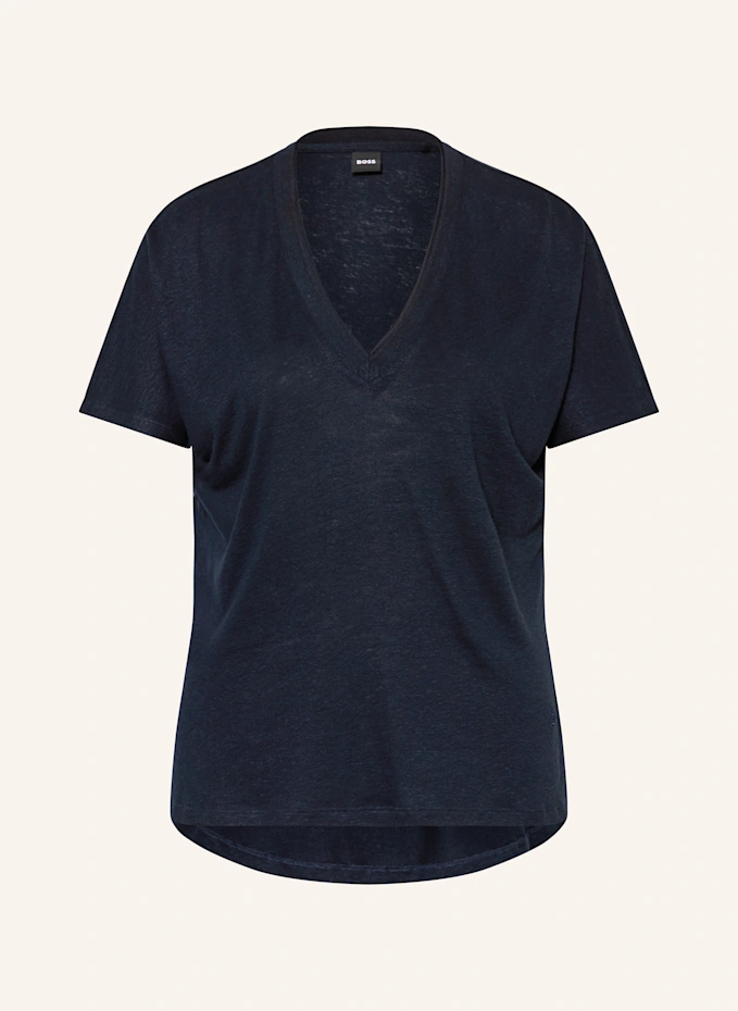 BOSS BOSS T-Shirt EYLINA mit Leinen