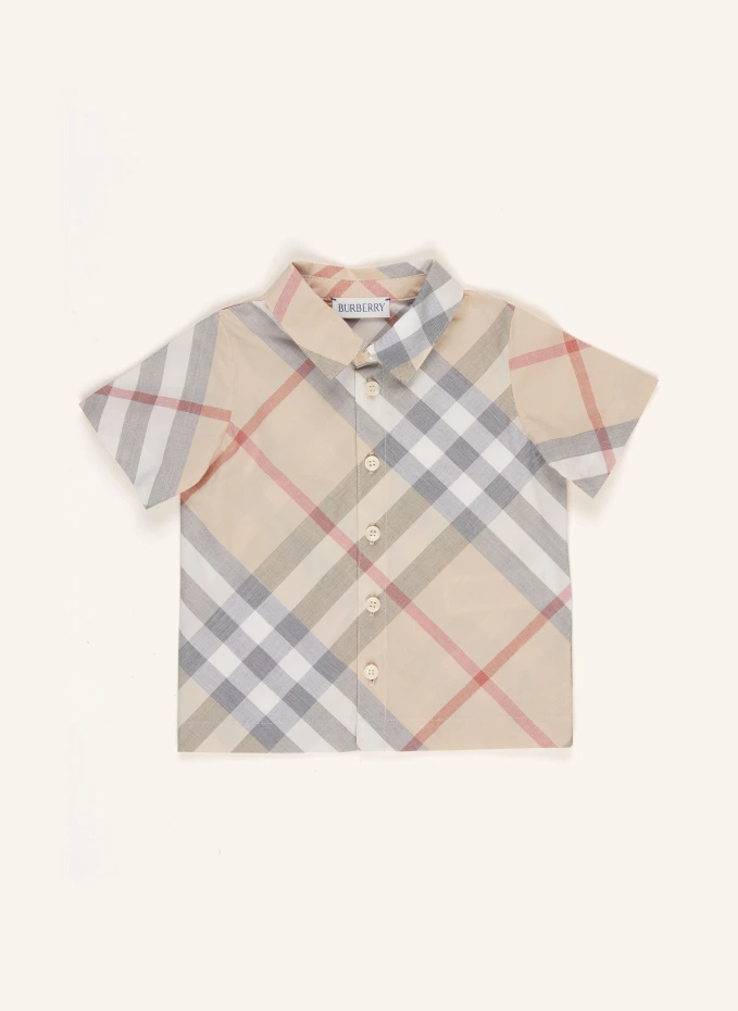 BURBERRY BURBERRY Set: Latzhose Resorthemd Und Bucket-HatBABY