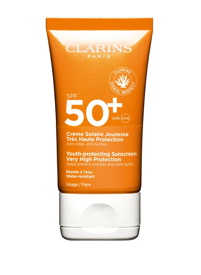 CLARINS CLARINS CRÈME SOLAIRE JEUNESSE TRÈS HAUTE PROTECTION SPF 50+Sonnenschutz-Creme mit Anti-Falten-Wirkung für das Gesicht