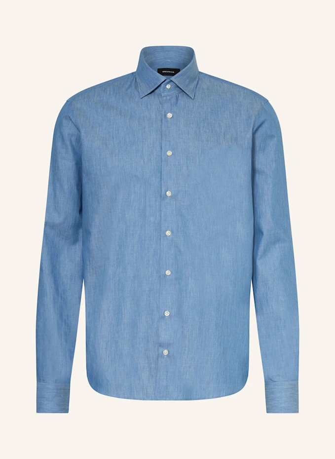 DRESSLER DRESSLER Hemd VENICE Shaped Fit in Jeansoptik