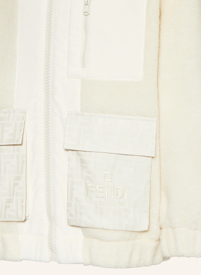 FENDI FENDI Teddyfell-Jacke Im MaterialmixKIDS