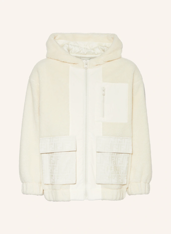 FENDI FENDI Teddyfell-Jacke im MaterialmixKIDS