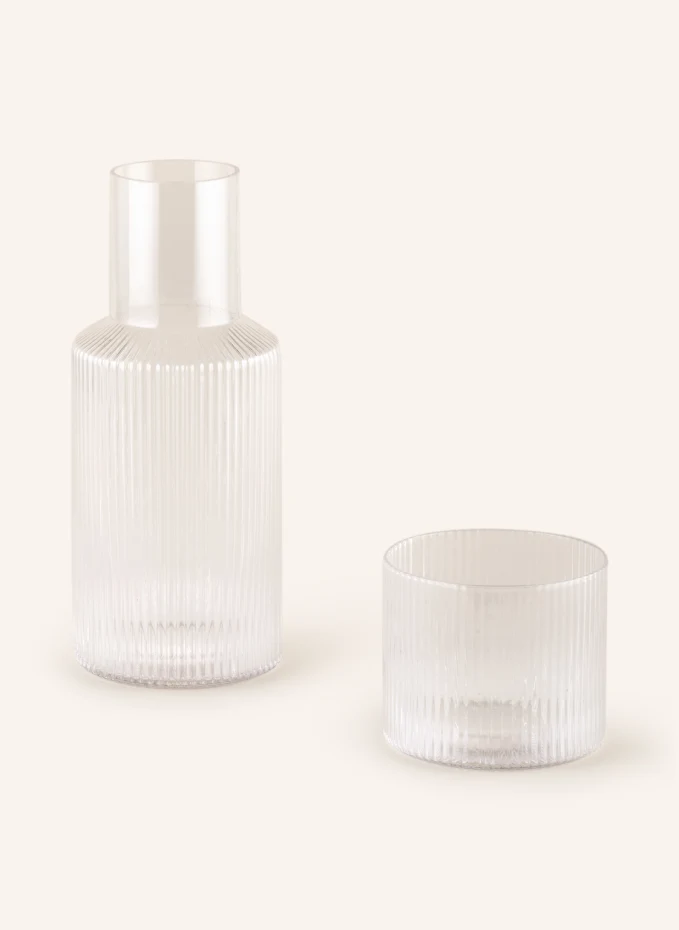 Ferm LIVING Ferm LIVING Set RIPPLE SMALL: Karaffe Und Glas