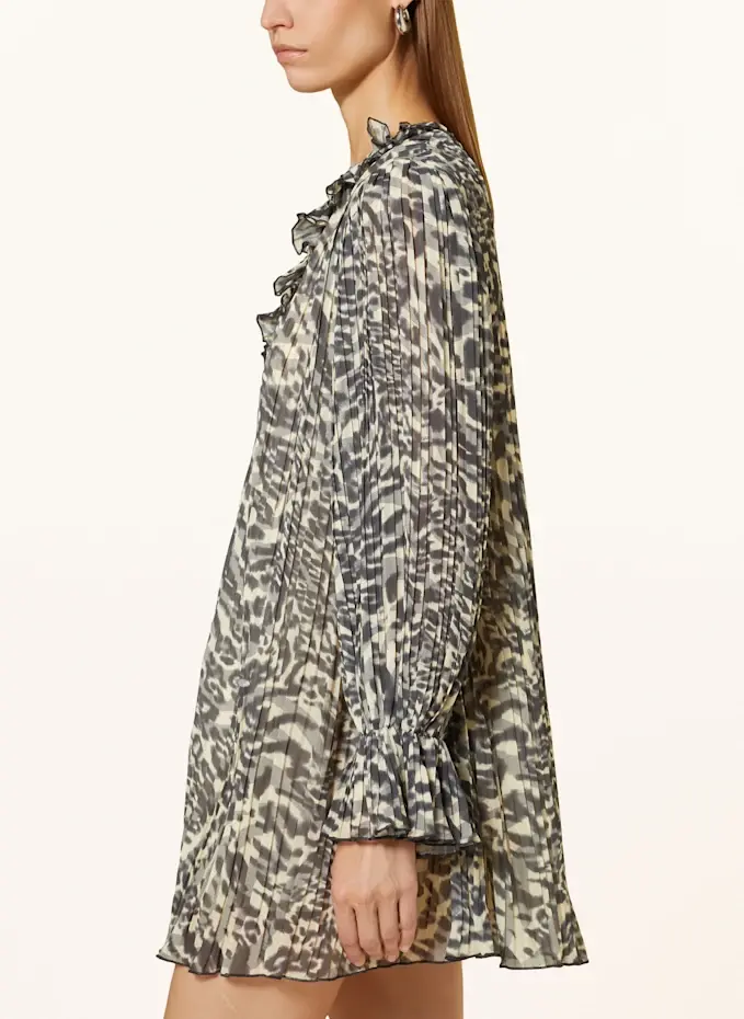 GANNI GANNI Plisseekleid Mit Rüschen