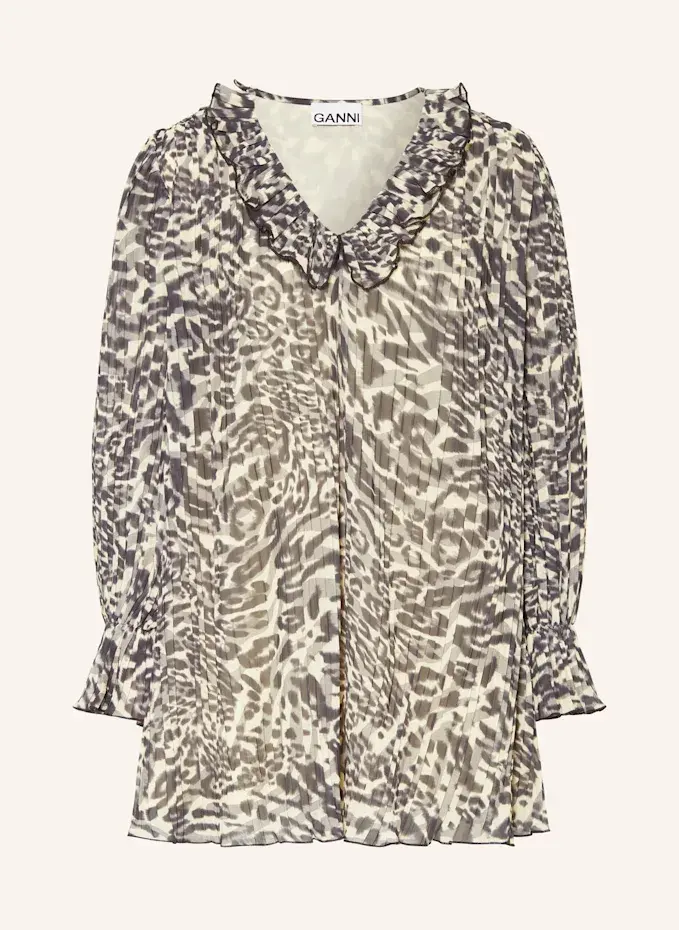 GANNI GANNI Plisseekleid mit Rüschen