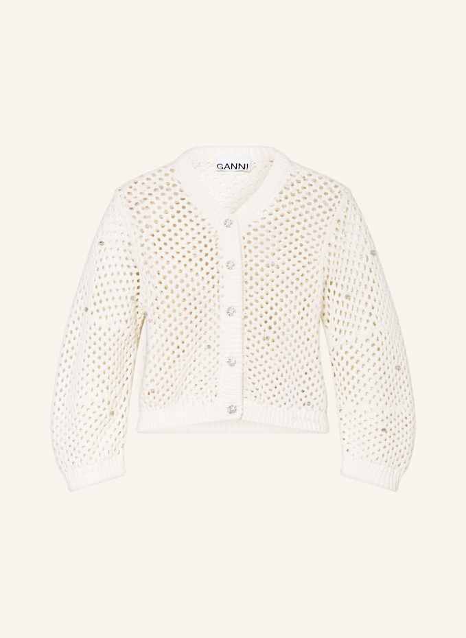 GANNI GANNI Strickjacke mit Schmucksteinen