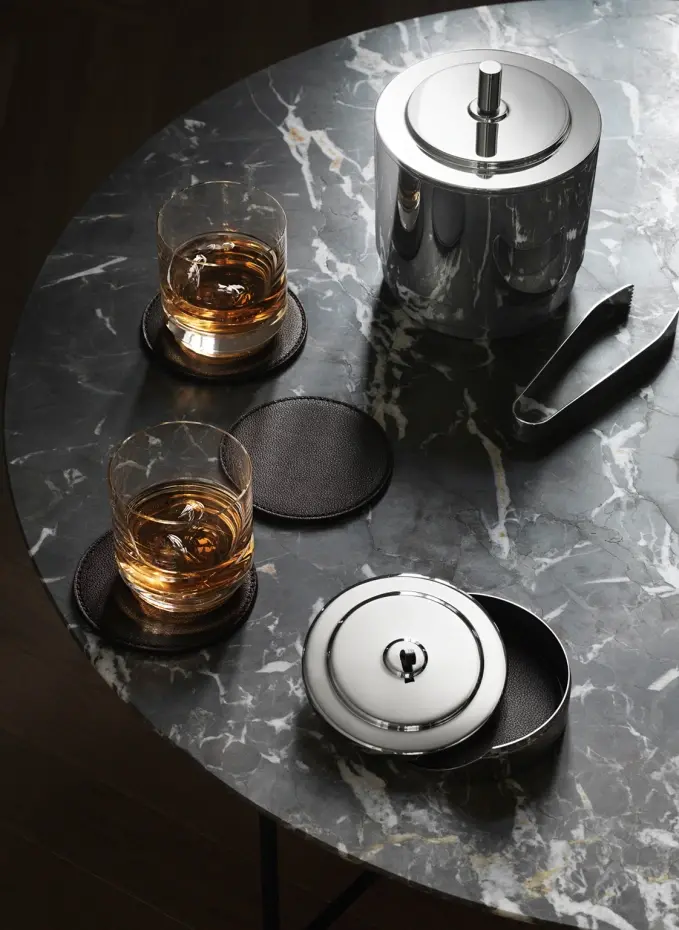 GEORG JENSEN GEORG JENSEN Set: Eiseimer MANHATTAN Mit ZangeDurchmesser: 14 5 Cm