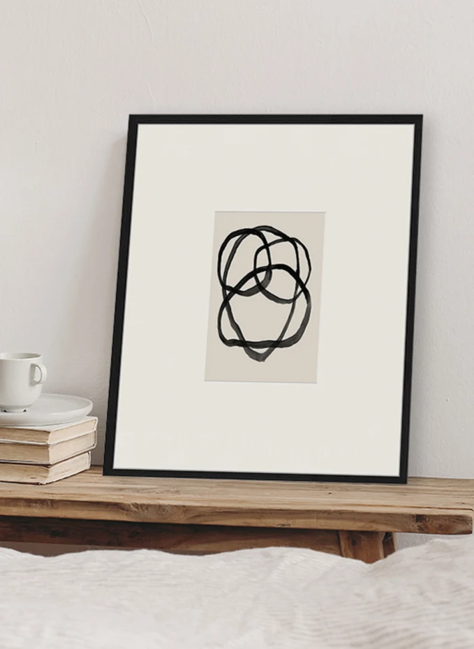 JACOB BADEN JACOB BADEN Wandbild DRIFT RUNDE Mit Rahmen