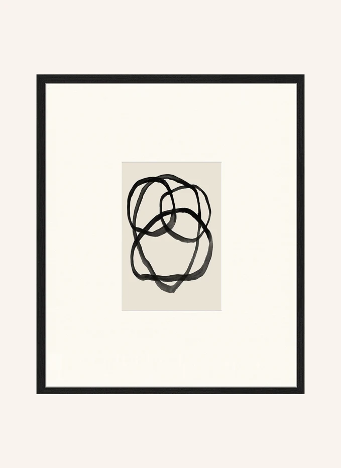 JACOB BADEN JACOB BADEN Wandbild DRIFT RUNDE mit Rahmen