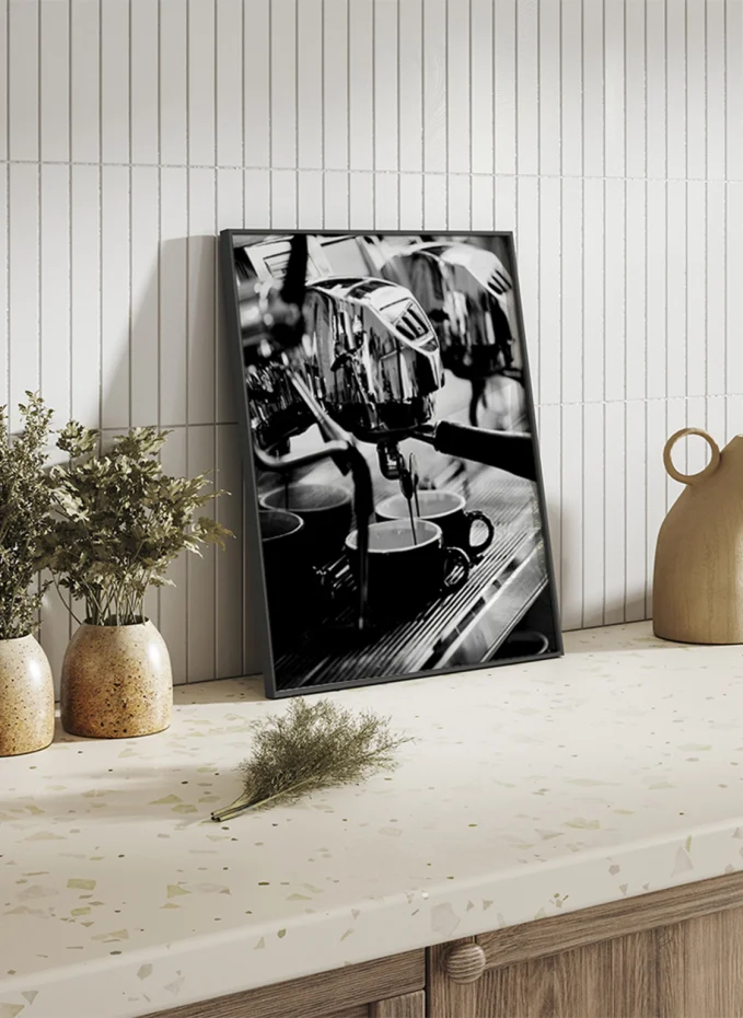 JACOB BADEN JACOB BADEN Wandbild FRISCHER KAFFEE Mit Rahmen