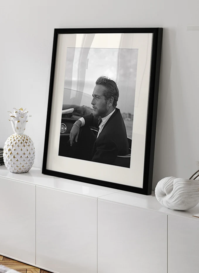 JACOB BADEN JACOB BADEN Wandbild PAUL NEWMAN VENEDIG 1963 Mit Rahmen