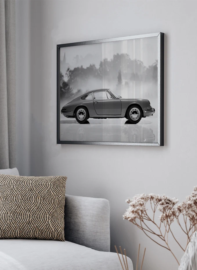 JACOB BADEN JACOB BADEN Wandbild PORSCHE 911 KLASSISCH Mit Rahmen