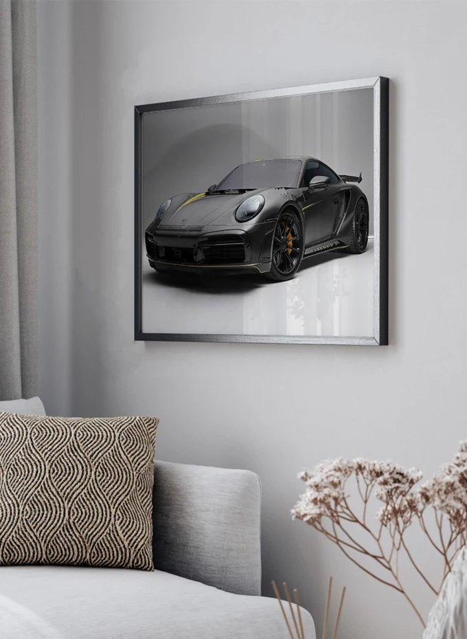 JACOB BADEN JACOB BADEN Wandbild PORSCHE 911 TURBO S 995 Mit Rahmen