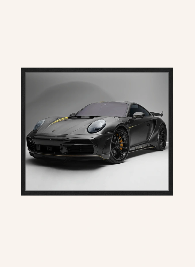 JACOB BADEN JACOB BADEN Wandbild PORSCHE 911 TURBO S 995 mit Rahmen