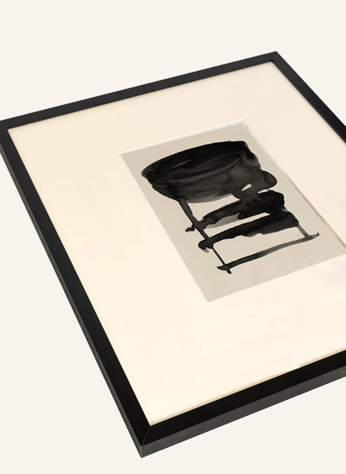 JACOB BADEN JACOB BADEN Wandbild SCHWARZE LEITER Mit Rahmen