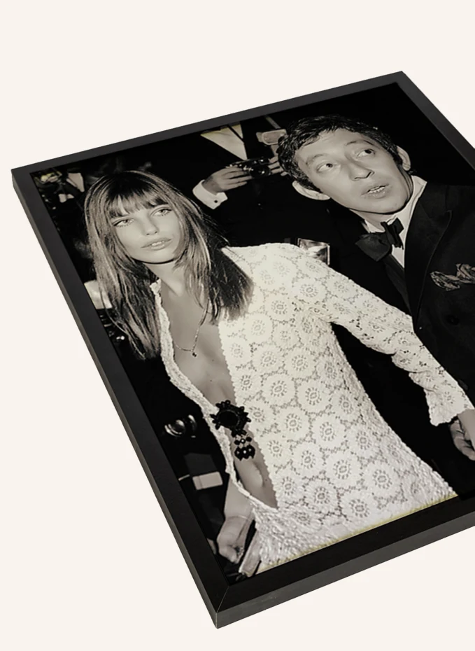 JACOB BADEN JACOB BADEN Wandbild SERGE GAINSBOURG & JANE BIRKIN Mit Rahmen