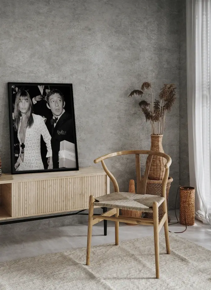 JACOB BADEN JACOB BADEN Wandbild SERGE GAINSBOURG & JANE BIRKIN Mit Rahmen