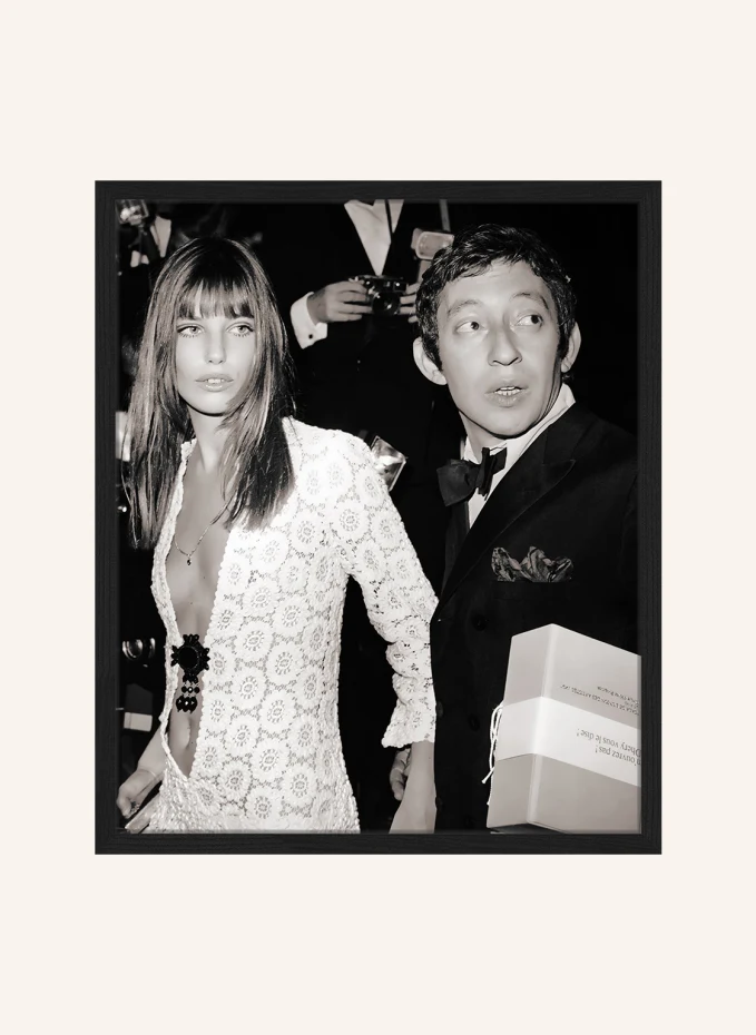 JACOB BADEN JACOB BADEN Wandbild SERGE GAINSBOURG & JANE BIRKIN mit Rahmen