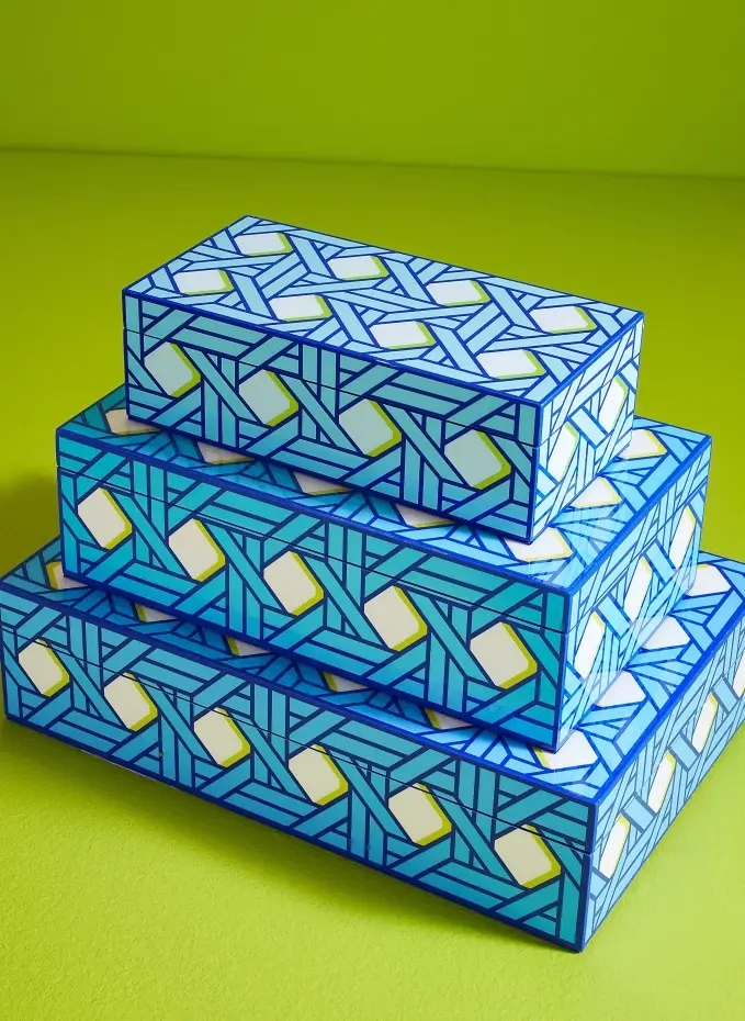 JONATHAN ADLER JONATHAN ADLER Aufbewahrungsbox BASKETWEAVE MEDIUMHöhe: 7 5 Cm Breite: 25 5 Cm