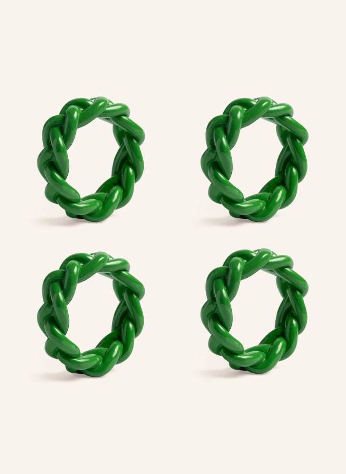 &k amsterdam &k amsterdam 4er-Set Serviettenringe BRAIDDurchmesser: 6 cm