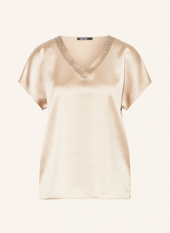 MARC AUREL MARC AUREL Blusenshirt aus Satin mit Schmucksteinen