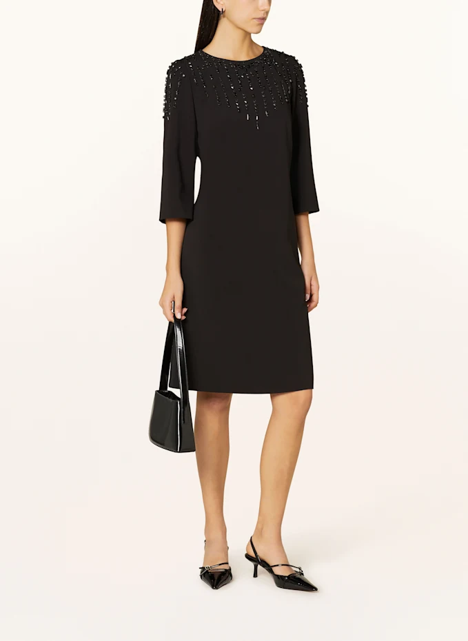 MARC CAIN MARC CAIN Kleid Mit 3/4-Arm Und Schmucksteinen