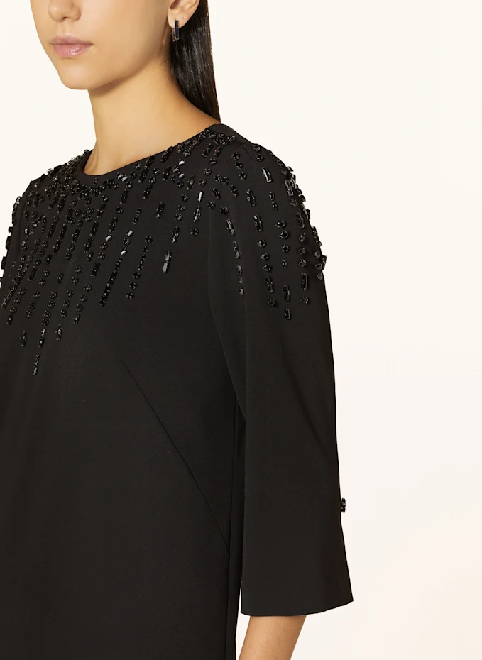 MARC CAIN MARC CAIN Kleid Mit 3/4-Arm Und Schmucksteinen