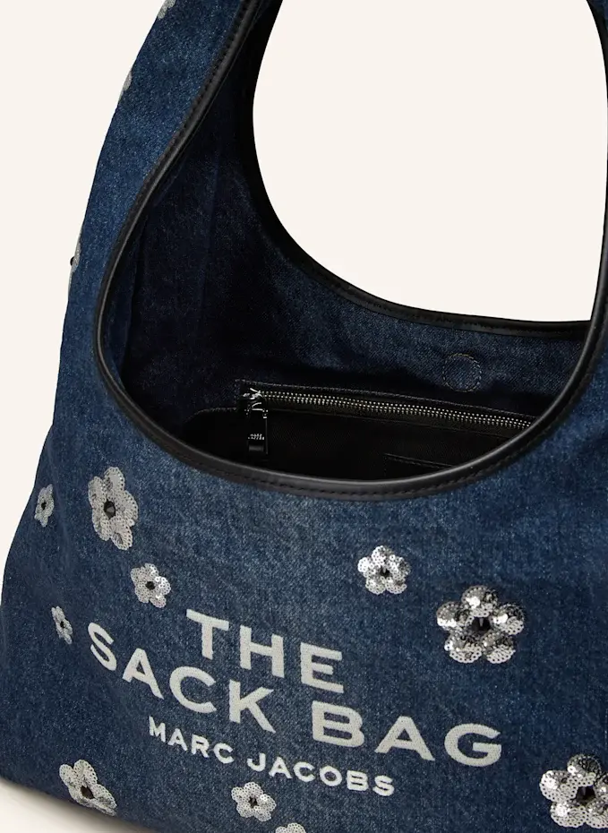 MARC JACOBS MARC JACOBS Handtasche THE SEQUIN DAISY DENIM SACK BAG Mit Pailletten