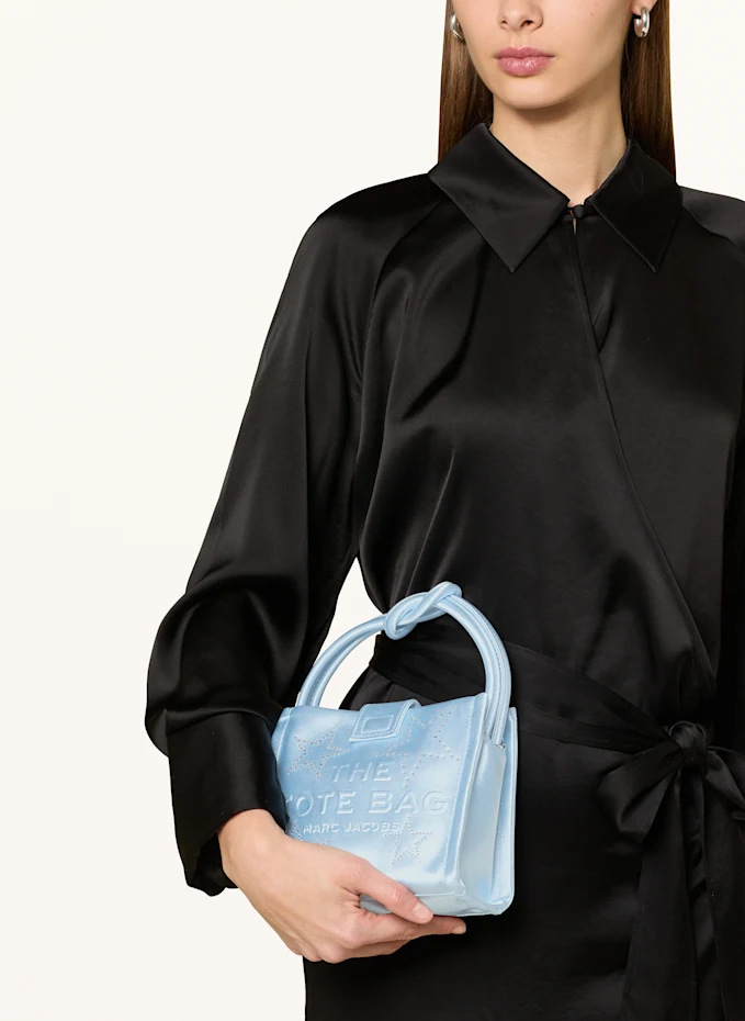 MARC JACOBS MARC JACOBS Handtasche THE STAR SATIN MINI TOTE BAG Mit Schmucksteinen