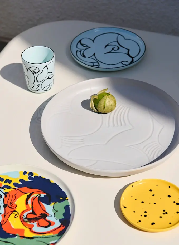 Marimekko Marimekko 2er-Set Speiseteller OIVA: VILDSTJÄLK & KRAFTMODurchmesser: 25 Cm