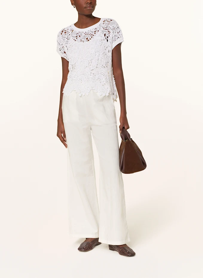 Monari Monari Strickshirt Aus Lochspitze