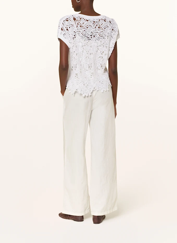 Monari Monari Strickshirt Aus Lochspitze