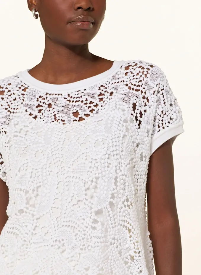 Monari Monari Strickshirt Aus Lochspitze