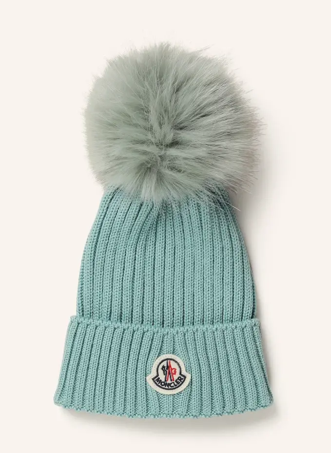 MONCLER enfant MONCLER enfant Mütze mit KunstpelzbommelKIDS