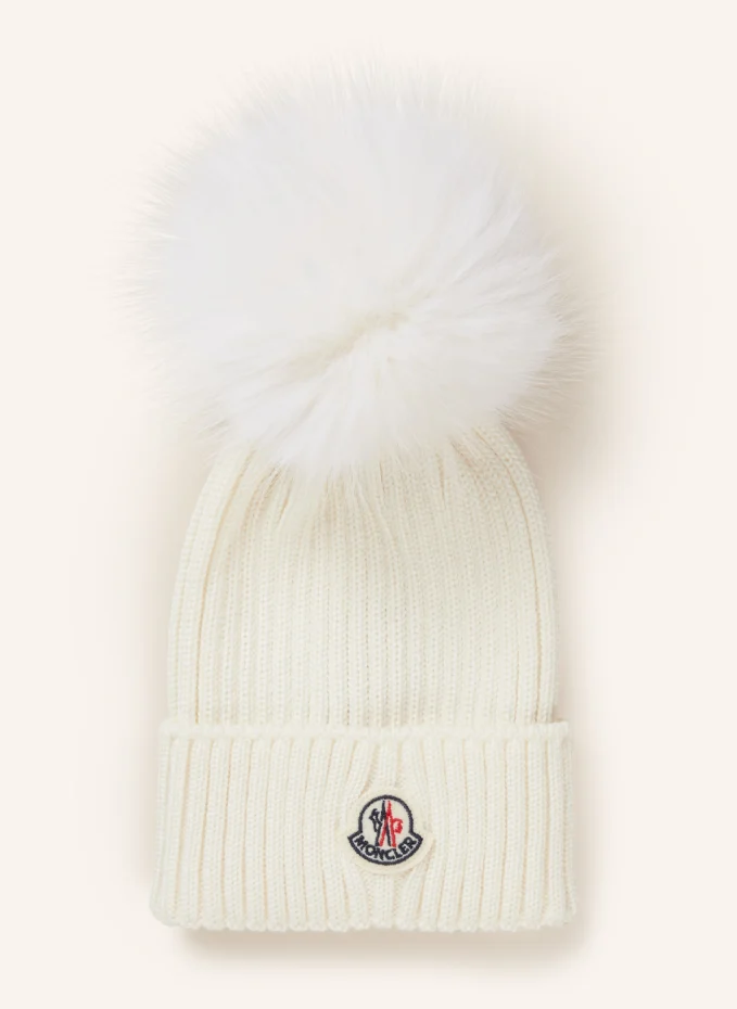MONCLER enfant MONCLER enfant Mütze mit KunstpelzbommelKIDS