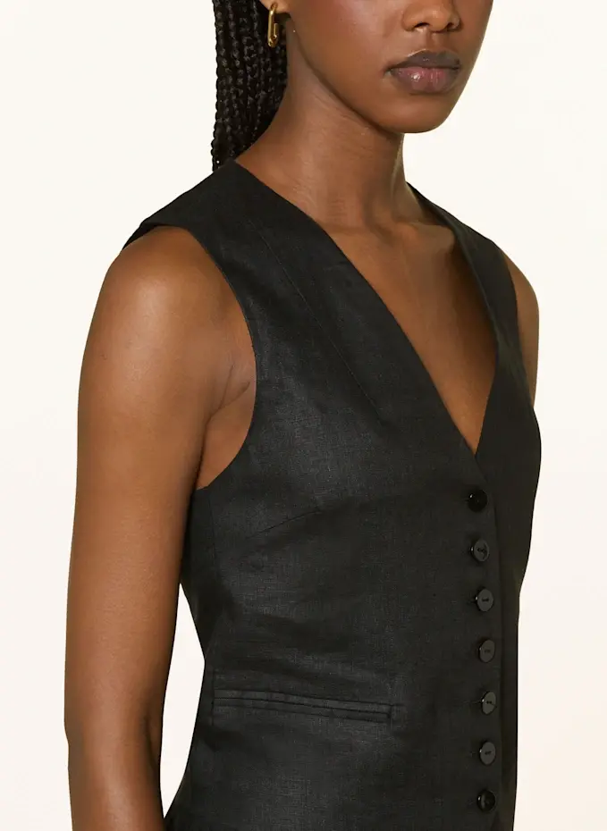 MRS & HUGS MRS & HUGS Blazerweste Aus Leinen