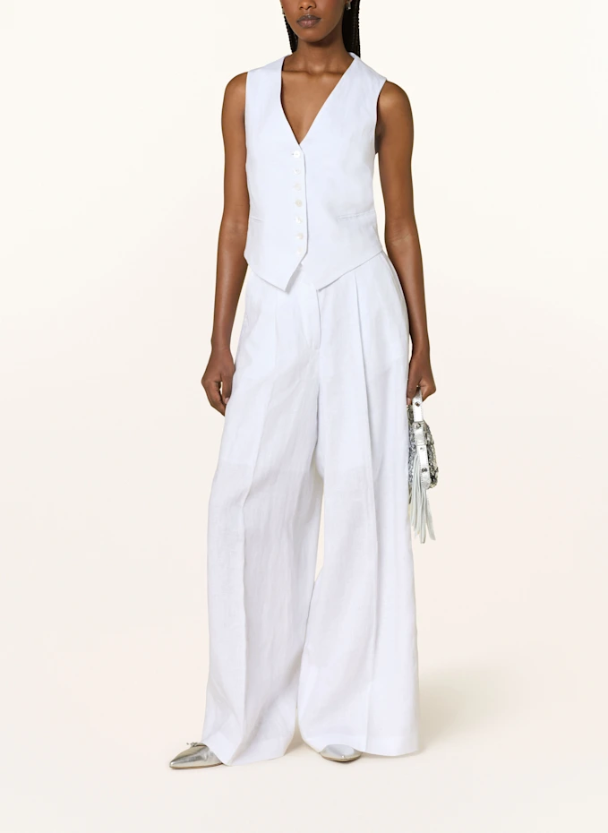 MRS & HUGS MRS & HUGS Blazerweste Aus Leinen