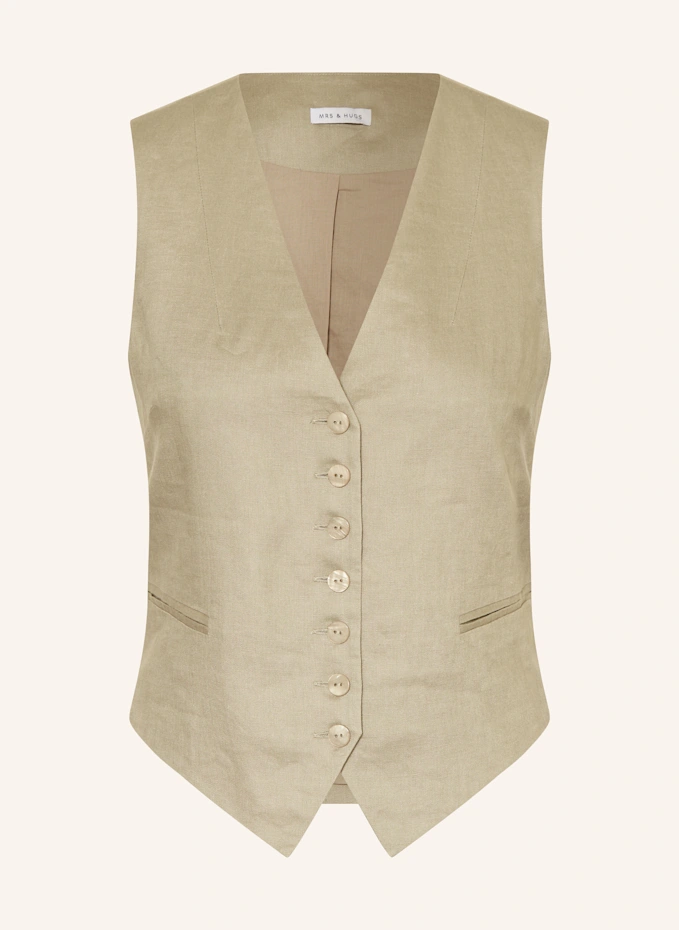 MRS & HUGS MRS & HUGS Blazerweste aus Leinen