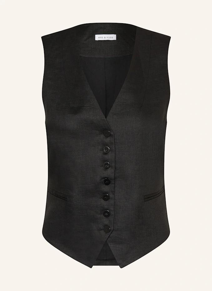 MRS & HUGS MRS & HUGS Blazerweste aus Leinen