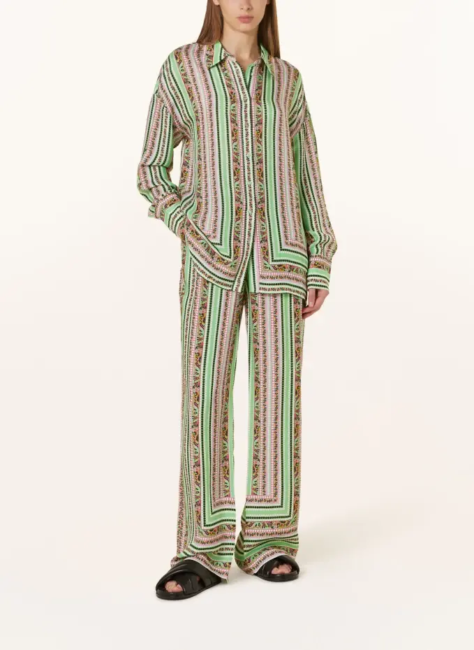 MRS & HUGS MRS & HUGS Marlenehose Mit Seide