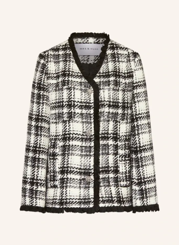 MRS & HUGS MRS & HUGS Tweed-Blazer mit Glitzergarn