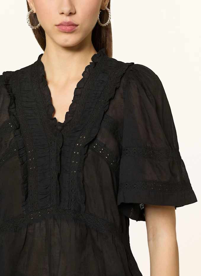 NEO NOIR NEO NOIR Blusenshirt EVIENNE Mit Rüschen