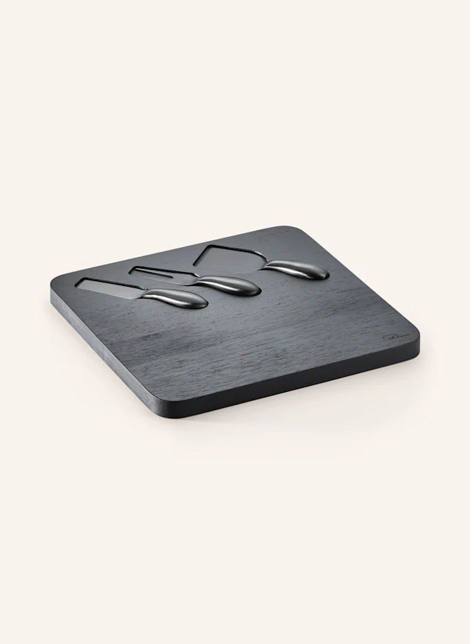 PHILIPPI PHILIPPI Set: Käsebrett mit 3 Servierbestecken