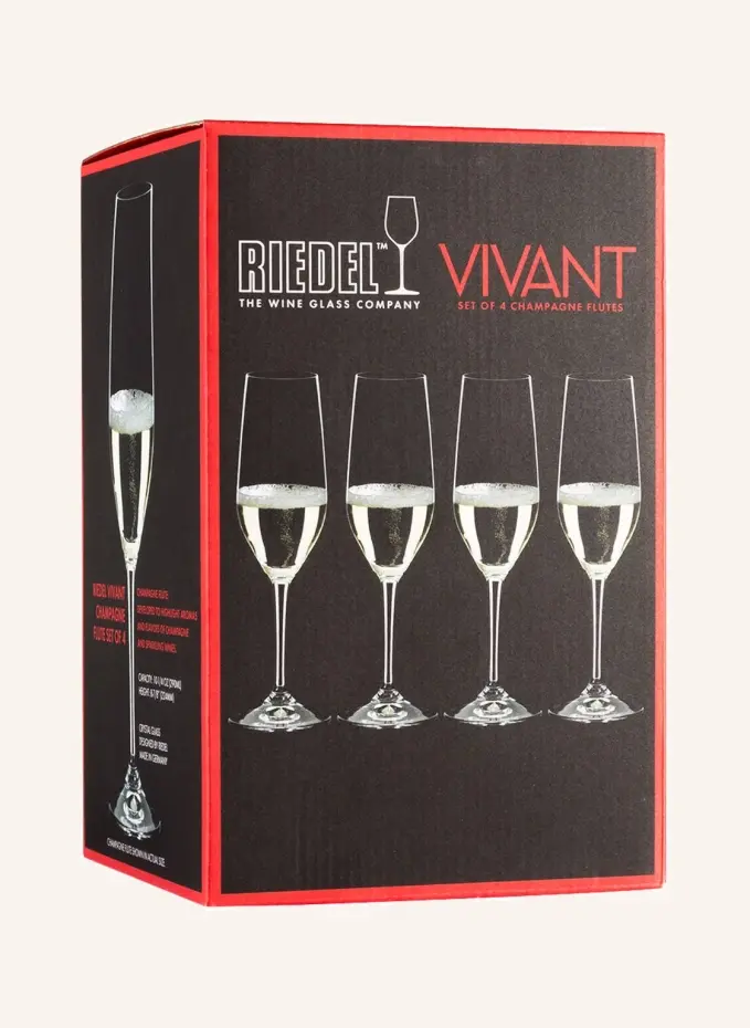 RIEDEL RIEDEL 4er-Set Champagnergläser VIVANT CHAMPAGNE Volumen: 290 Ml