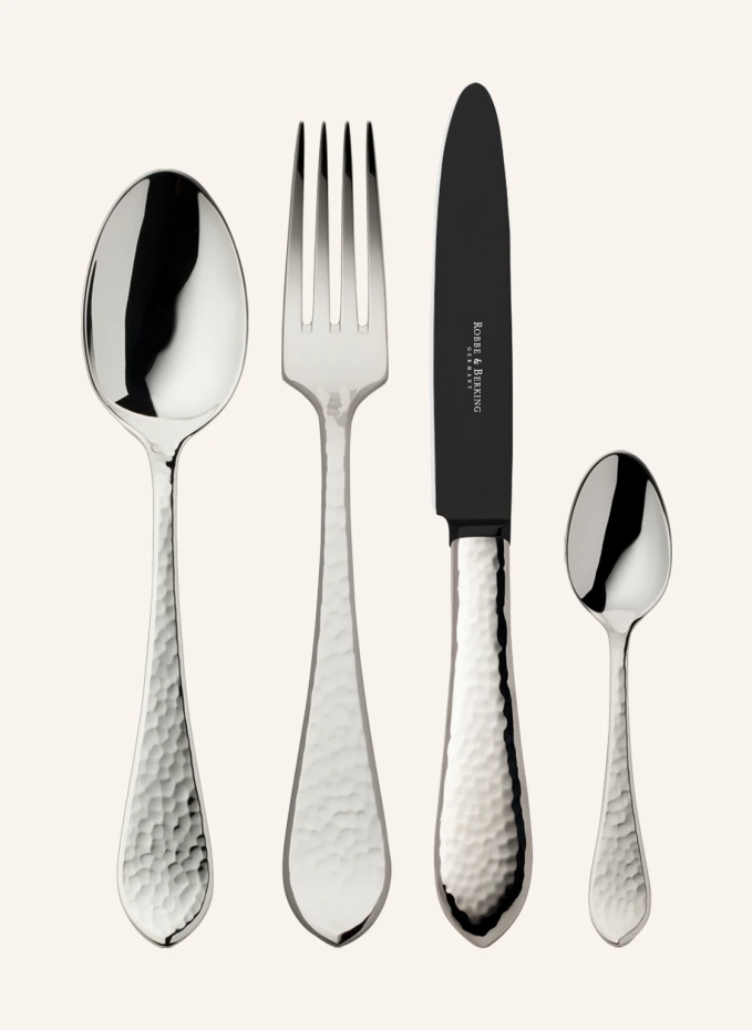 ROBBE & BERKING ROBBE & BERKING 24-tlg. Besteckset THE BOX MARTELÉ - FROZEN BLACK EDITION (925 Sterlingsilber)