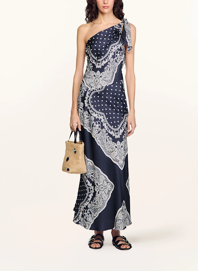 SANDRO SANDRO One-Shoulder-Kleid Aus Satin