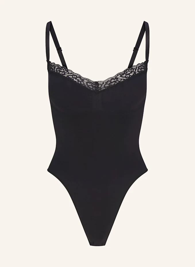 SKIMS SKIMS Shape-Body SEAMLESS SCULPT LACE THONG BODYSUIT